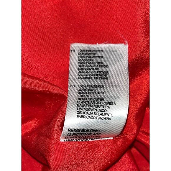 Reiss Red/Orange  Sequin Top 3/4-Sleeve Fitted Dress Size 4 - Picture 8 of 9